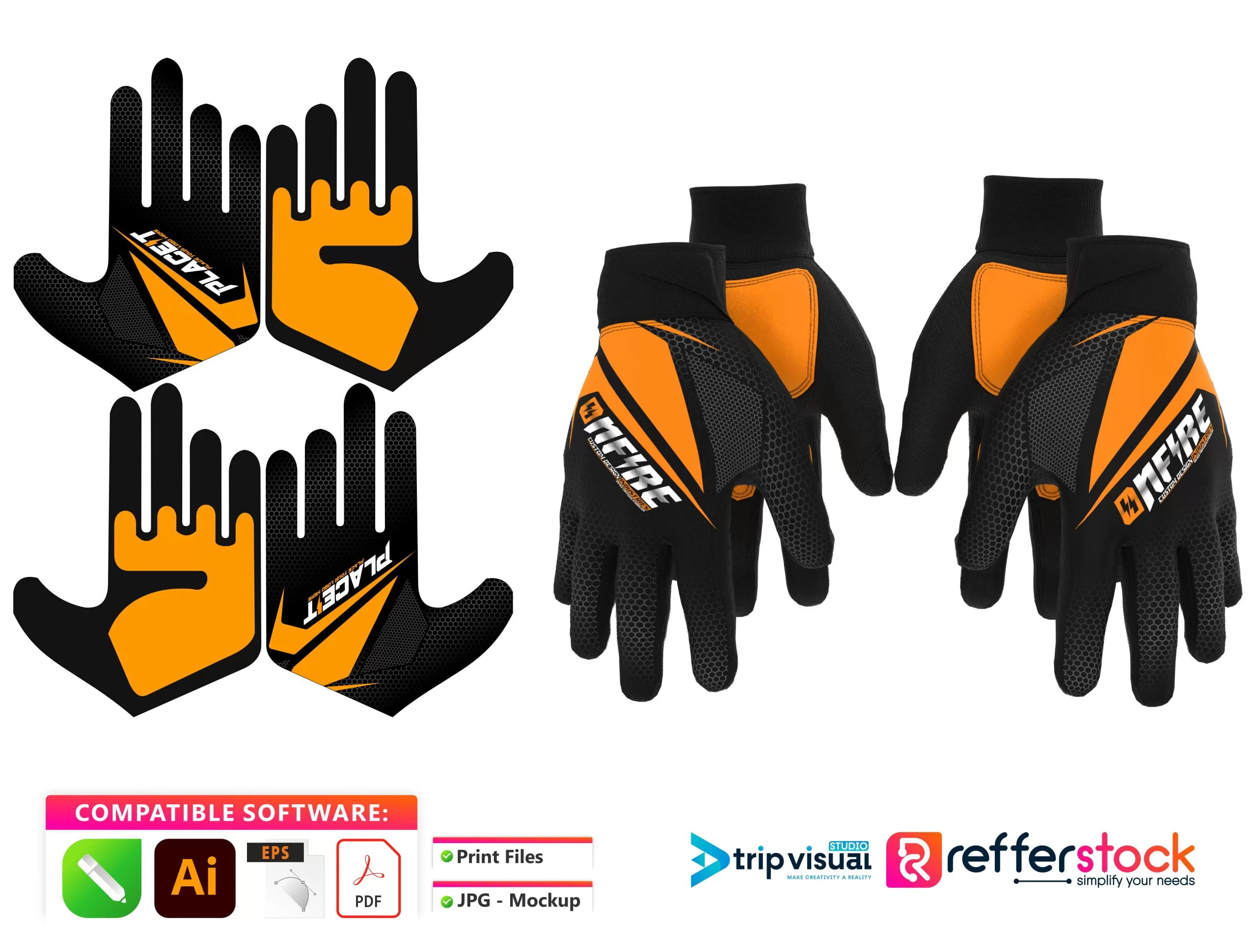 Motocross Gloves Design - Onfire 9