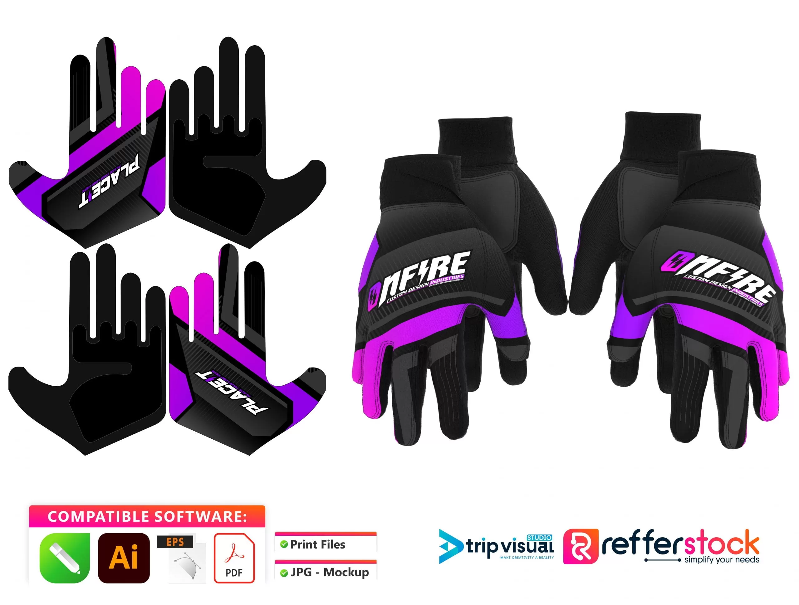 Motocross Gloves Design - Onfire 18
