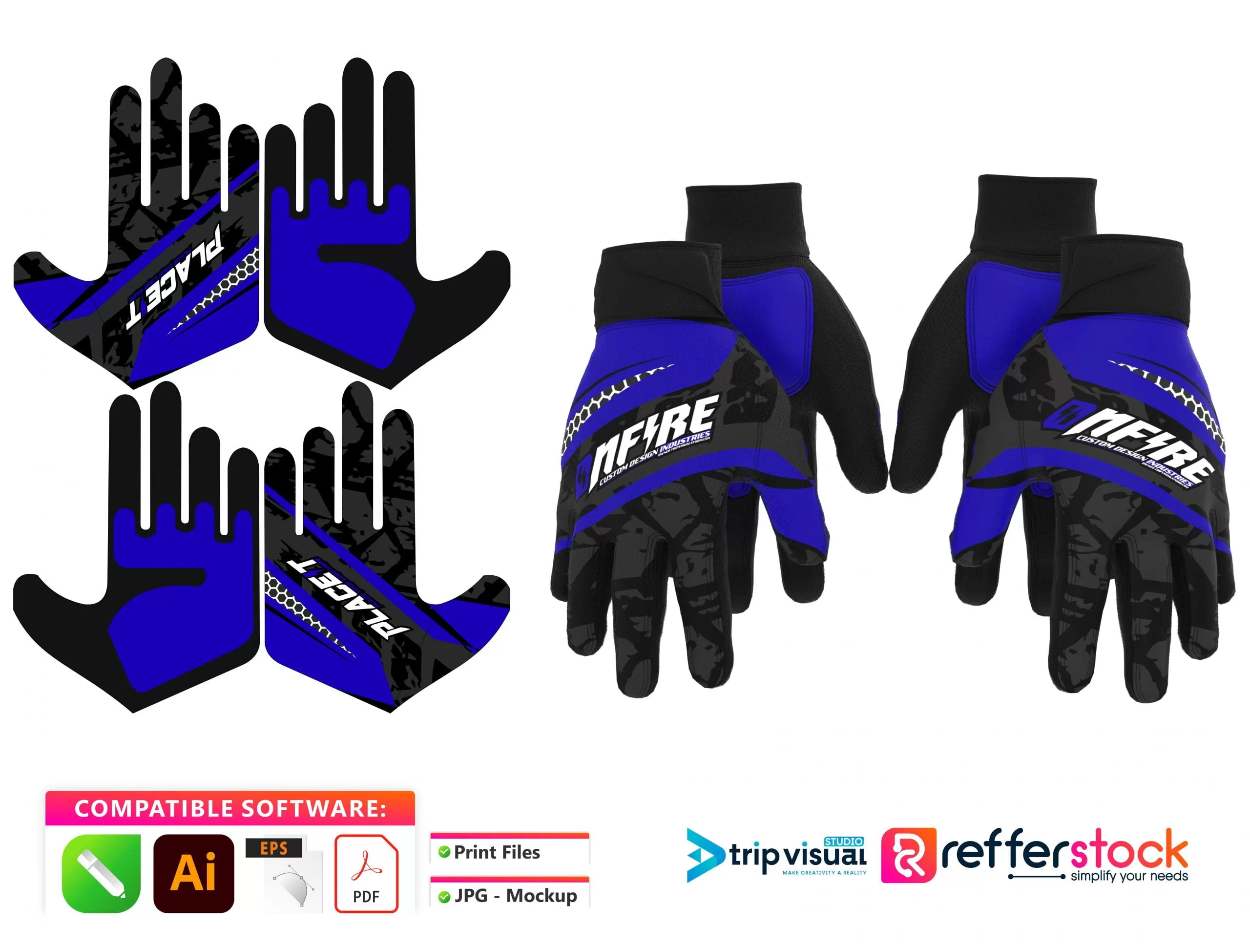 Motocross Gloves Design - Onfire 3