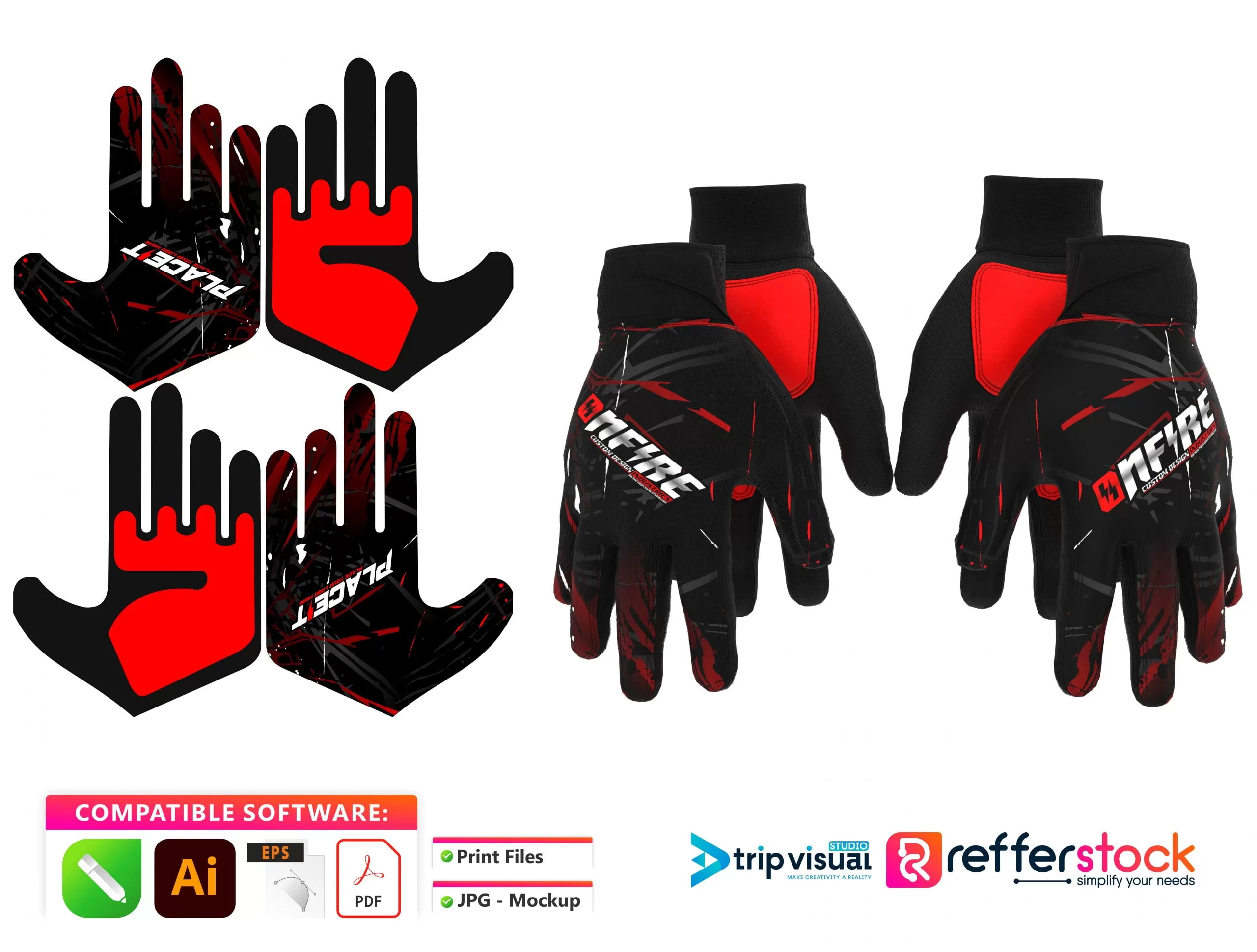 Motocross Gloves Design - Onfire 8