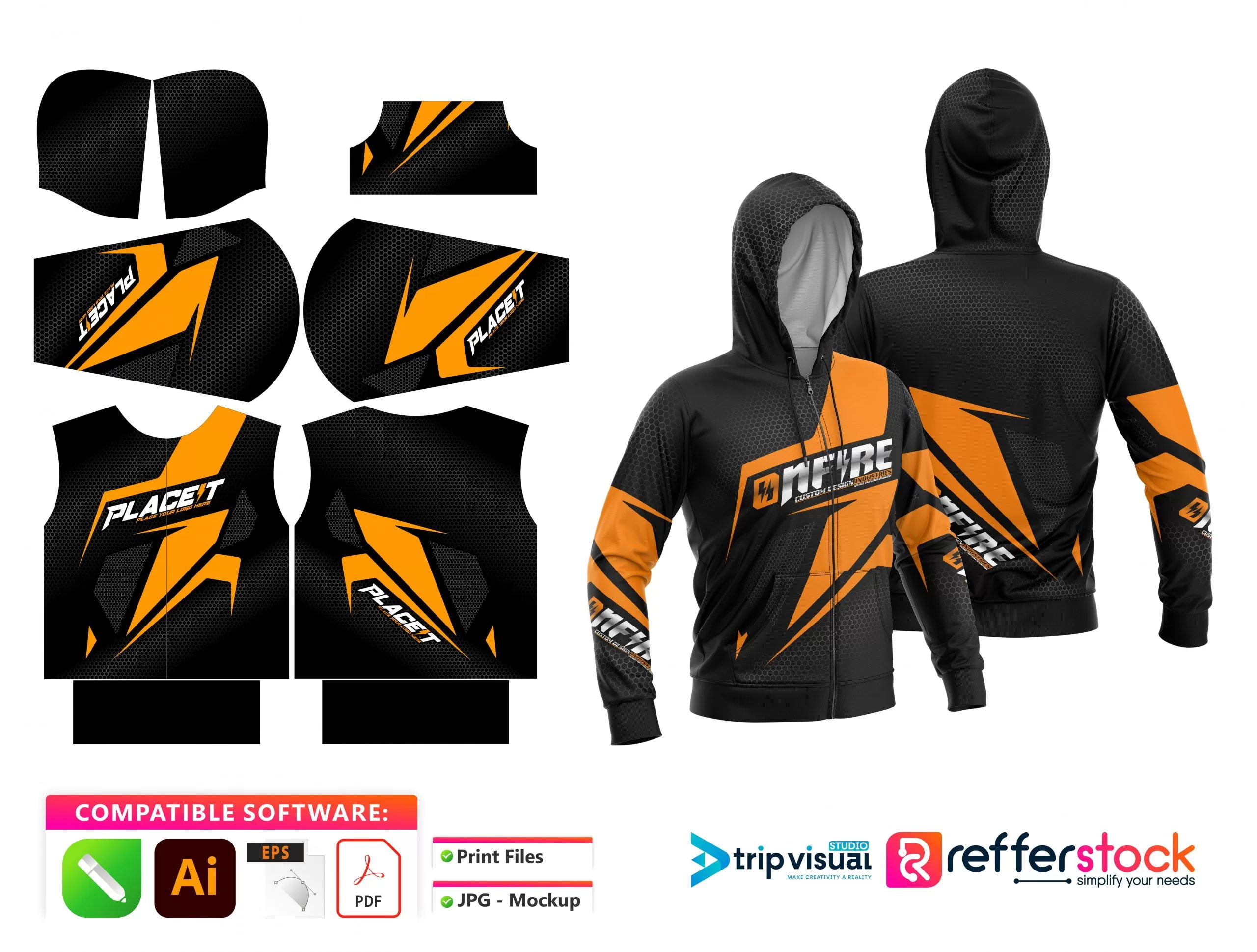 Hoodie Designs for Motocross - Onfire 10