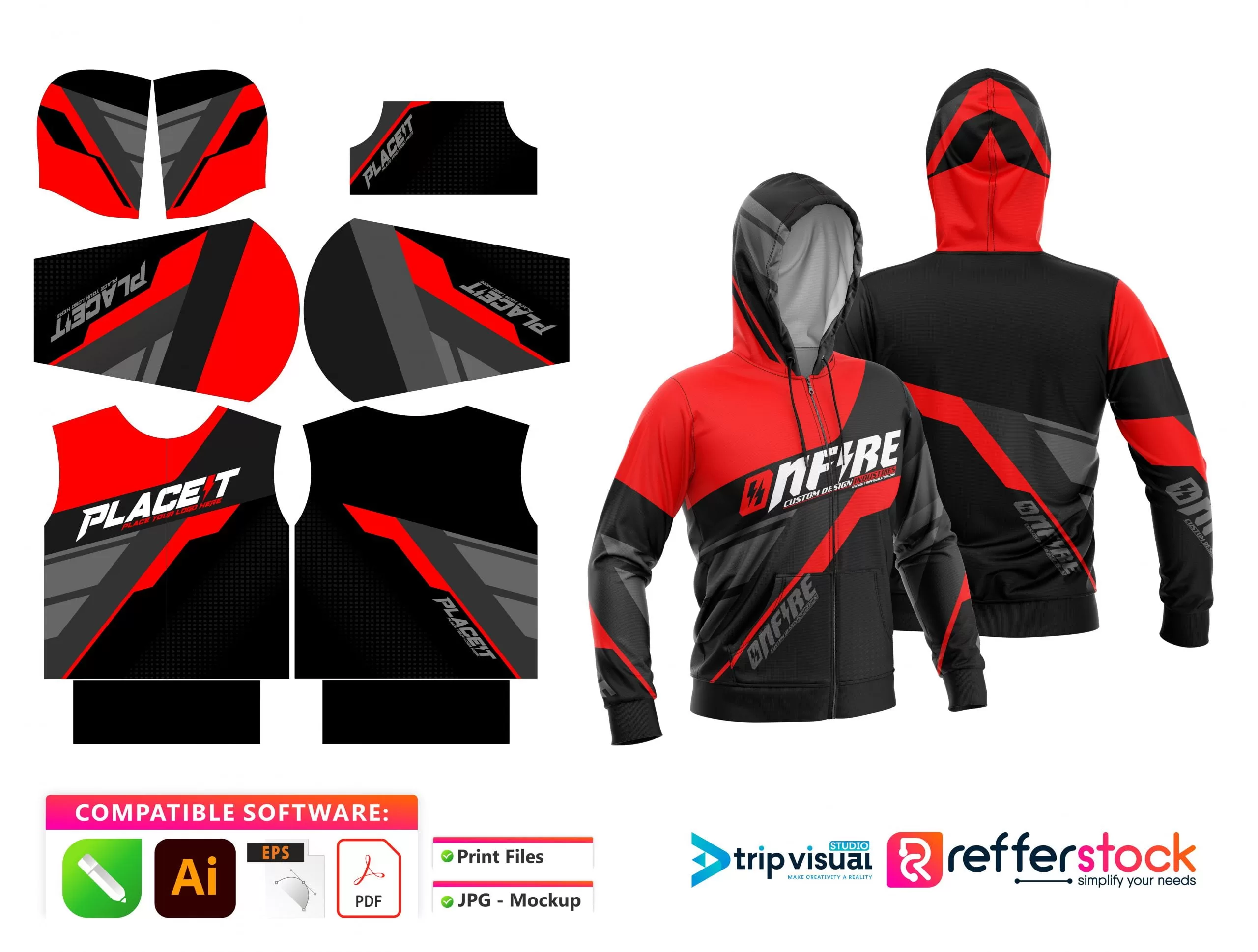 Hoodie Designs for Motocross - Onfire 12