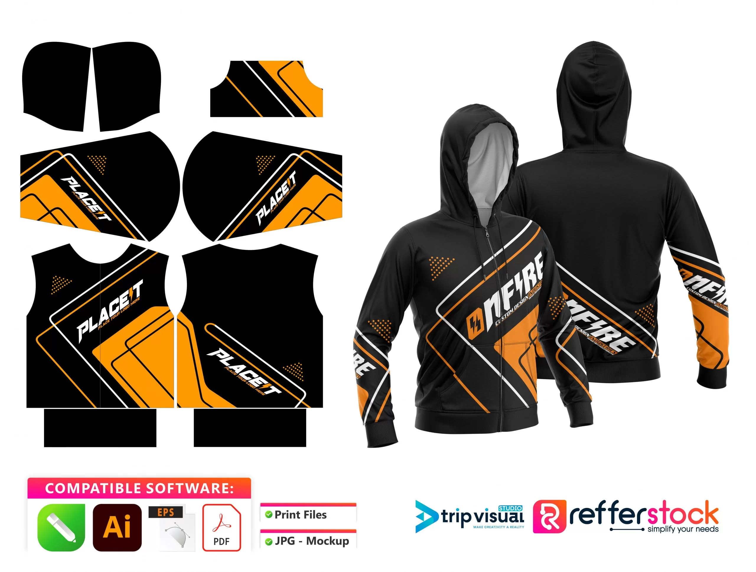 Hoodie Designs for Motocross - Onfire 15