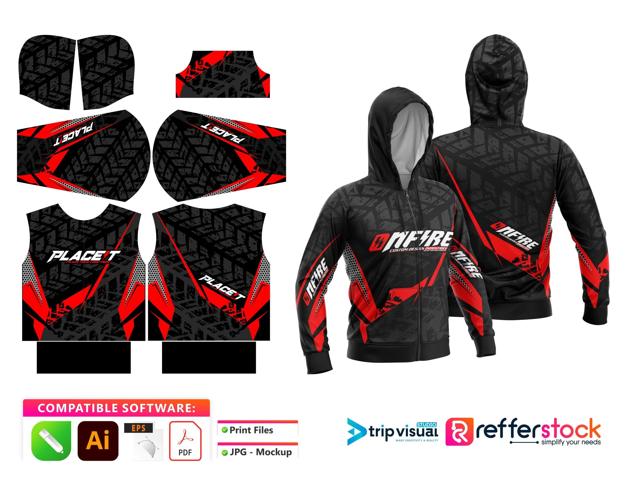 Hoodie Designs for Motocross - Onfire 3