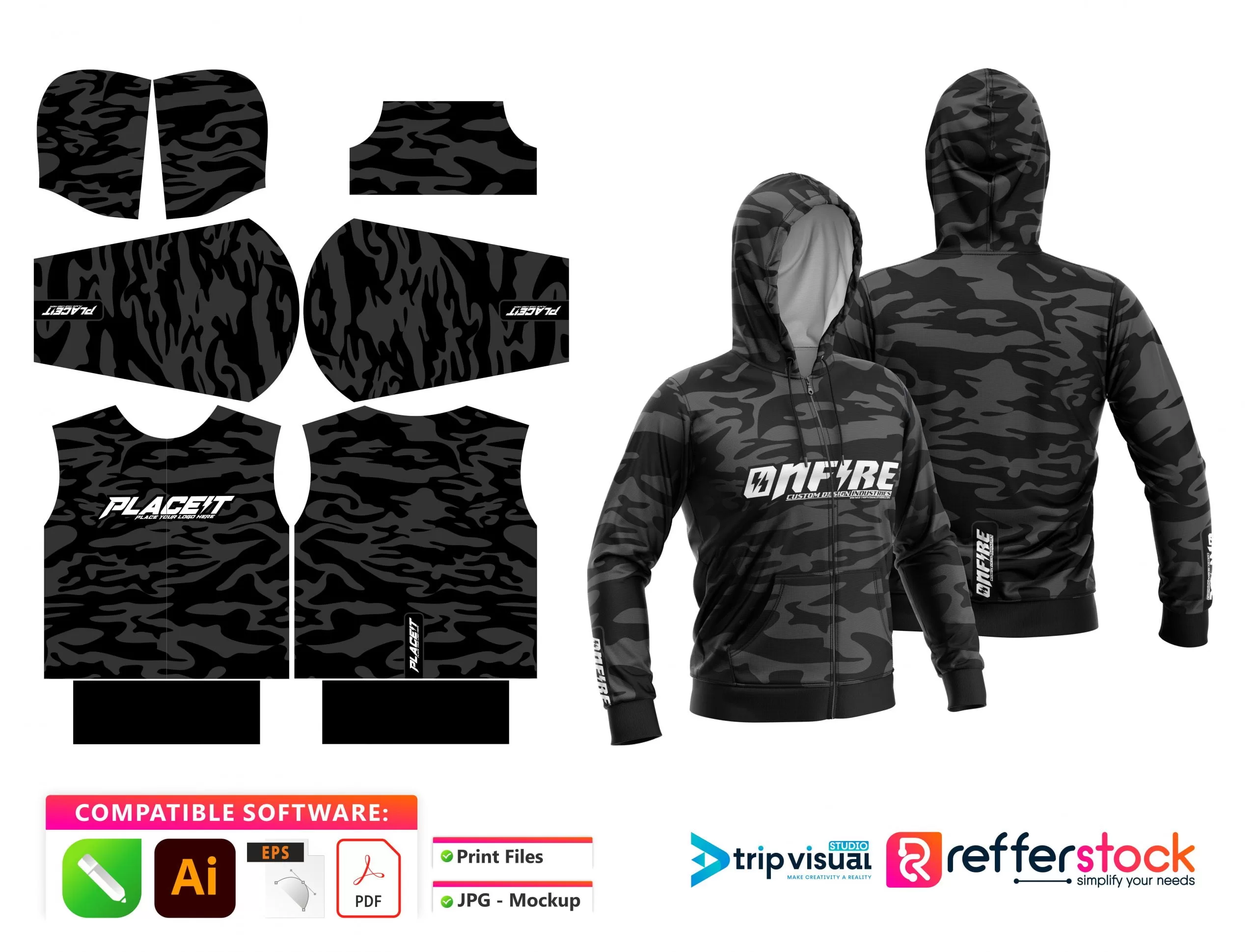 Hoodie Designs for Motocross - Onfire 8
