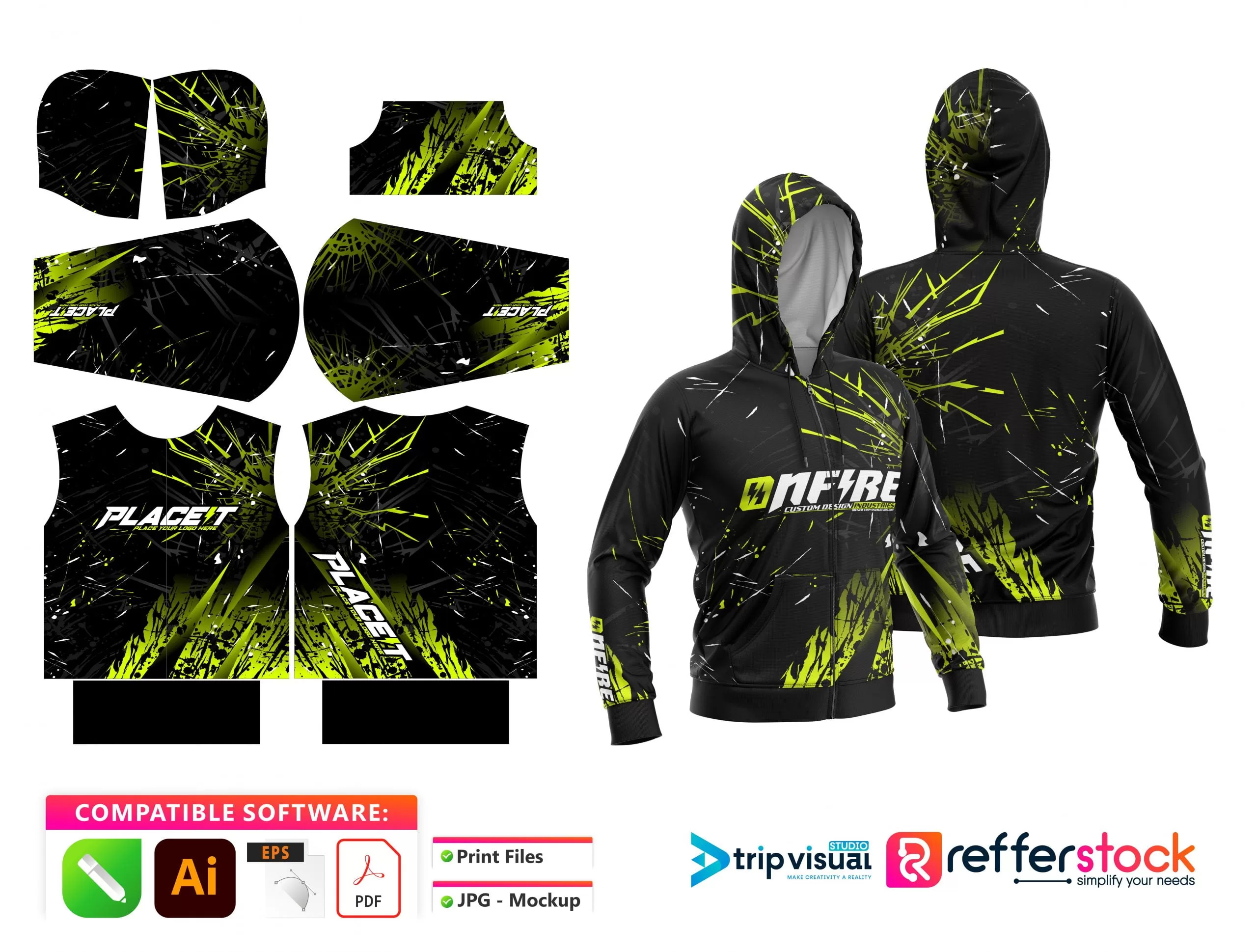 Hoodie Designs for Motocross - Onfire 9