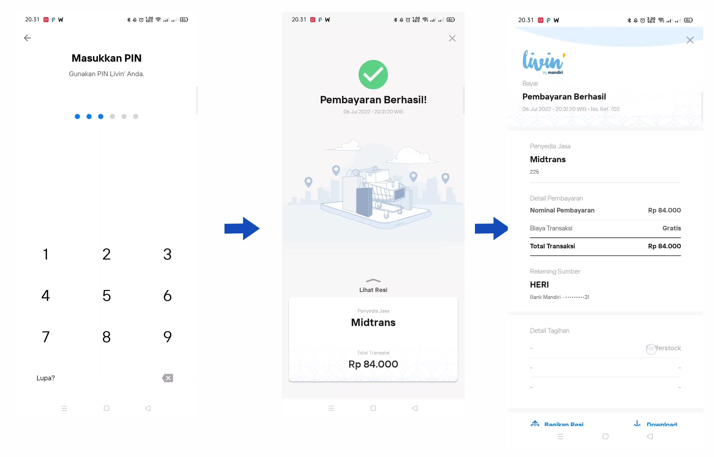 How to purchase products using the Midtrans payment method through Mandiri Bank