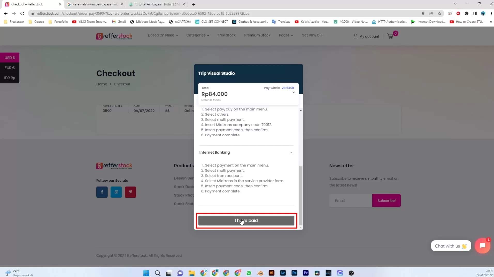 How to purchase products using the Midtrans payment method through Mandiri Bank
