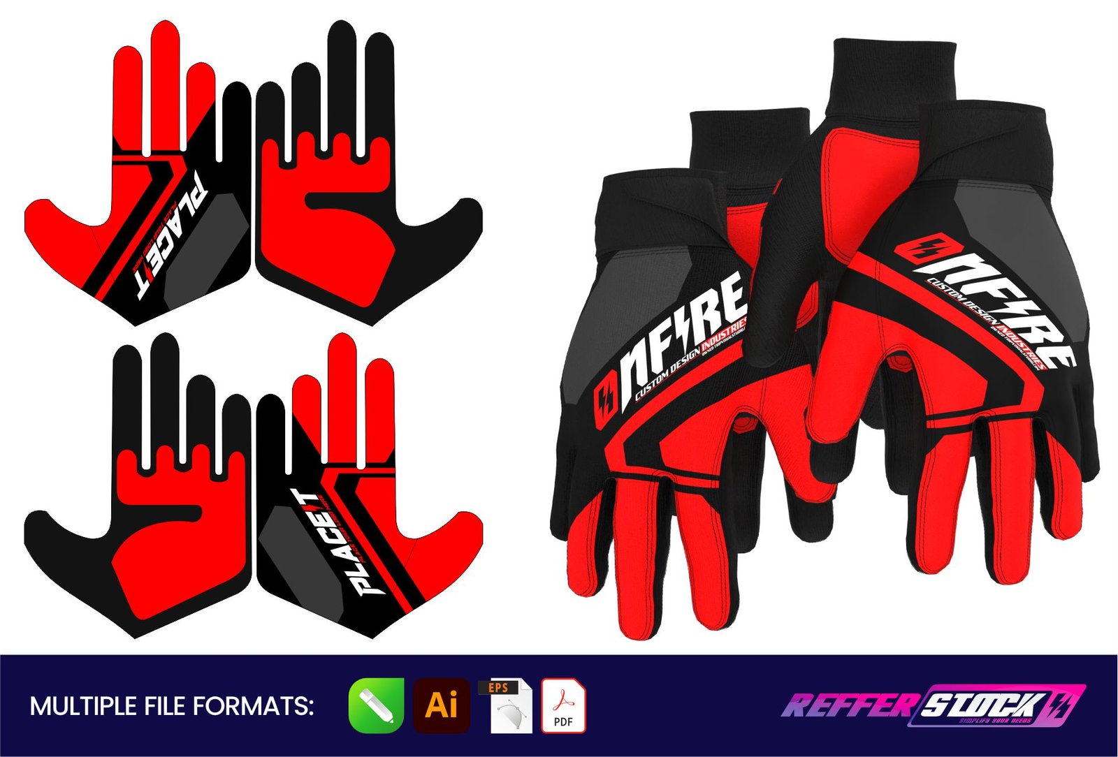 Motocross Gloves Design - Onfire 1